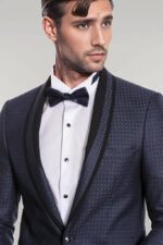 Shawl-Lapel-Patterned-Slim-Fit-Navy-Blue-Tuxedo-Wessi-2