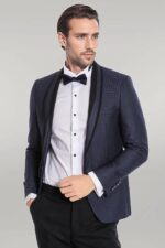 Shawl-Lapel-Patterned-Slim-Fit-Navy-Blue-Tuxedo-Wessi-5