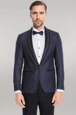 Shawl-Lapel-Patterned-Slim-Fit-Navy-Blue-Tuxedo-Wessi-6