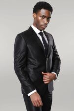 Shiny Black Men's Suit