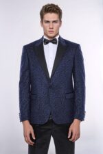Shiny-Dot-Patterned-Navy-Blue-Men-Party-Blazer-Wessi-1