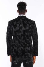 Shiny-Leaf-Patterned-Black-Prom-Blazer-Wessi-3