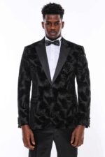 Shiny-Leaf-Patterned-Black-Prom-Blazer-Wessi-5