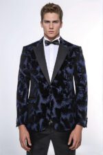 Shiny-Leaf-Patterned-Navy-Blue-Men-Tuxedo-Party-Blazer-Wessi-1