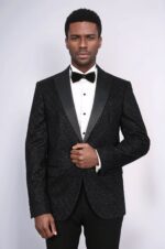 Shiny-Patterned-Black-Men-Wedding-Tuxedo-Blazer-Wessi-3