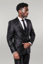 Shiny Smoked Men's Suit