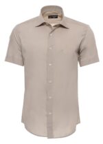 Short-Sleeves-Poly-Cotton-Slim-Fit-Cream-Men-Shirt-Wessi-2