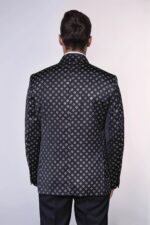 Silver-Diamond-Pattern-Over-Black-Men-Party-Tuxedo-Blazer-Wessi-4