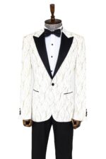 Silver-Patterned-White-Men-Wedding-Groom-Blazer-Wessi-2