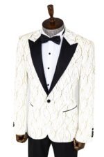 Silver-Patterned-White-Men-Wedding-Groom-Blazer-Wessi-3