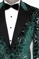 Silver-Rose-Patterned-Over-Green-Velvet-Men-Dazzle-Jackets-Wessi-1