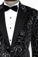 Silver-Rose-Patterned-Over-Green-Velvet-Men-Dazzle-Jackets-Wessi-1