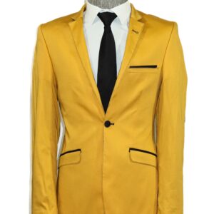 Single Button Collar Garni Tippet Yellow Jacket-Wessi