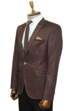 Single-Button-Cotton-Mono-Lapel-Brown-Jacket-Wessi-2