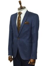 Single-Button-Cotton-Mono-Lapel-Dark-Blue-Jacket-Wessi-2