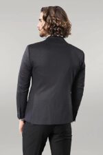 Single-Button-Double-Vent-Pointed-Collar-Navy-Blue-Blazer-Wessi-3