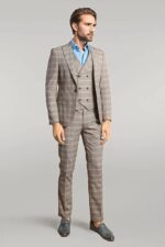 Single-Button-Peak-Lapel-3-Piece-Suit-in-Beige-Wessi-1