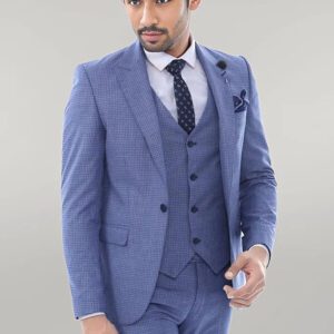 Single Button Pointed Collar Blazer Three Pieces Of Suit - Wessi