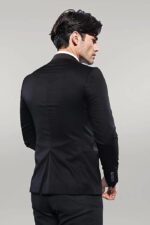 Single-Button-Standing-Collar-Black-Men-Blazer-Wessi-3