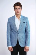 Single-Button-Wide-Pointed-Collar-Blue-Blazer-Wessi-1