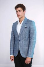 Single-Button-Wide-Pointed-Collar-Blue-Blazer-Wessi-2