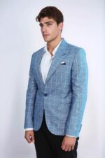 Single-Button-Wide-Pointed-Collar-Blue-Blazer-Wessi-2