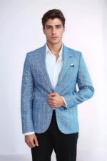 Single-Button-Wide-Pointed-Collar-Blue-Blazer-Wessi-3