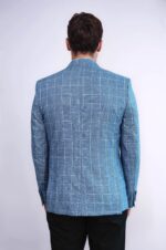 Single-Button-Wide-Pointed-Collar-Blue-Blazer-Wessi-4