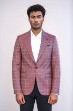 Single-Button-Wide-Pointed-Collar-Burgundy-Blazer-Wessi-1