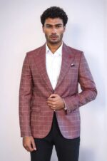 Single-Button-Wide-Pointed-Collar-Burgundy-Blazer-Wessi-3