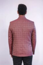 Single-Button-Wide-Pointed-Collar-Burgundy-Blazer-Wessi-4