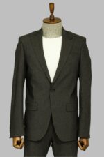 Single Buttons 2 Piece Black Men Suit