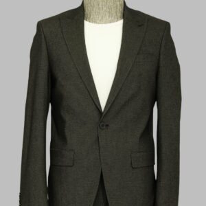 Single Buttons 2 Piece Black Men Suit - Wessi