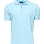 Sky Blue Polo Collar T-shirt - Wessi