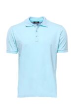 Sky Blue Polo Collar T-shirt