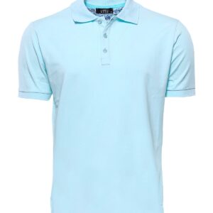 Sky Blue Polo Collar T-shirt - Wessi