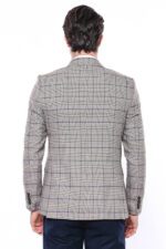 Slim-Fit-Checked-Beige-Men-Blazer-Wessi-3