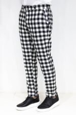 Slim-Fit-Checked-Black-Men-Pants-Wessi-2