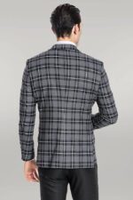 Slim-Fit-Checked-Black-Men-Suit-Wessi-3