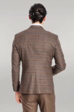 Slim-Fit-Checked-Brown-Men-Suit-Wessi-2