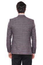 Slim-Fit-Checked-Burgundy-Men-Blazer-Wessi-3