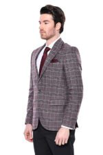 Slim-Fit-Checked-Burgundy-Men-Blazer-Wessi-6