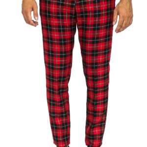 Slim Fit Checked Burgundy Men Pants - Wessi