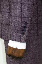 Slim-Fit-Checked-Burgundy-Men-Suit-Wessi-2