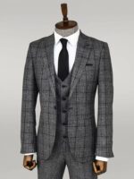 Slim-Fit-Checked-Dark-Grey-Men-Suit-Wessi-3