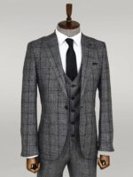 Slim-Fit-Checked-Dark-Grey-Men-Suit-Wessi-4