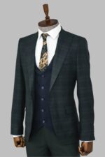 Slim-Fit-Checked-Green-Men-Suit-Wessi-2