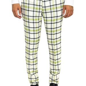 Slim Fit Checked Grey Men Pants - Wessi