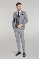 Slim-Fit-Checked-Grey-Men-Suit-Wessi-1