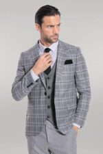 Slim-Fit-Checked-Grey-Men-Suit-Wessi-4